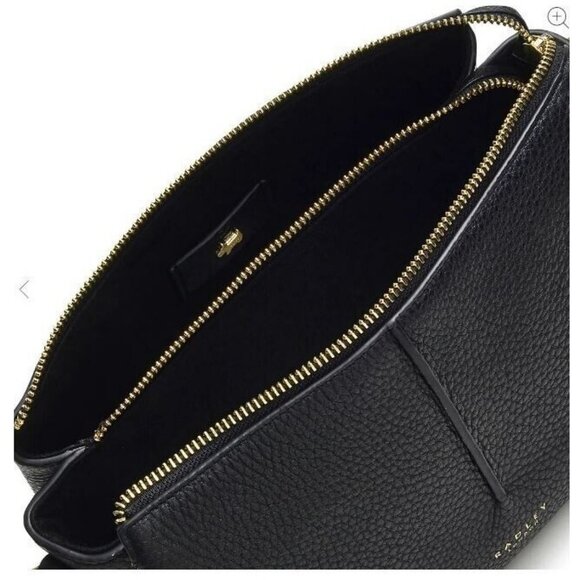 Radley London Hillgate Place Pebbled Leather Chain Zip Top Crossbody -Black - Picture 12 of 12